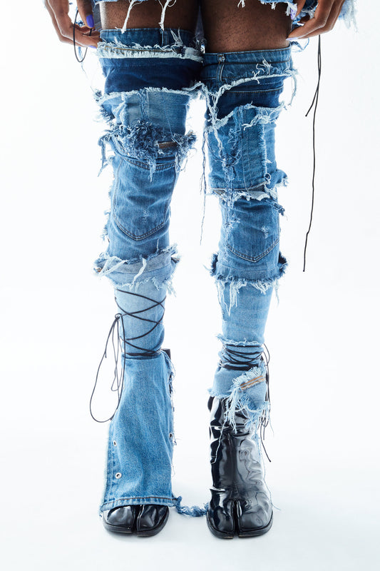 YAMA DENIM LEG WARMERS